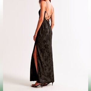 NWT satin jacquard maxi dress from A&F.